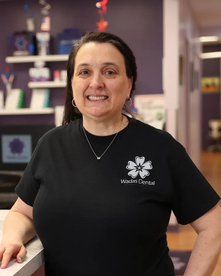 Dr. Amy J. Wadas, DDS, in the office in Munster